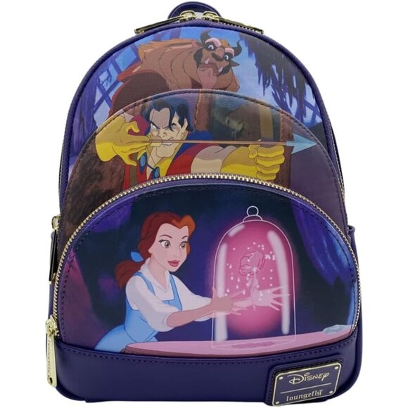 Stylish Disney Beauty and the Beast Shoulder Bag with 4 Pockets – Multi Design